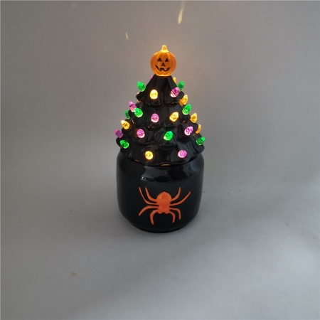 CERAMIC HALLOWEEN DECORATION WITH LED